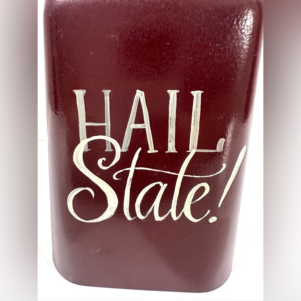 Mississippi State Bulldogs MSU 11" Maroon Cowbell Hand Painted w Grip - Picture 6 of 7